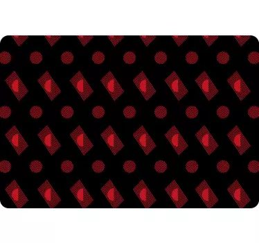 Red Geometric Patterns laptop skin - TenStickers