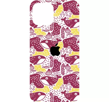 Colorful Fish Pattern iPhone sticker - TenStickers