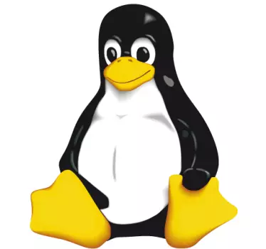 Tux linux penguin laptop sticker - TenStickers