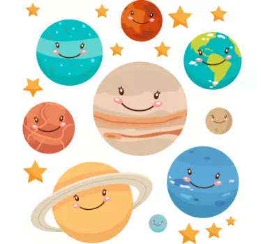 Planets Wall Sticker - TenStickers