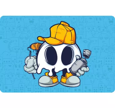 Ghost Painter Character laptop skin - TenStickers