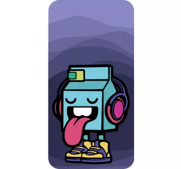 Cartoon sticking out tongue iPhone sticker - TenStickers