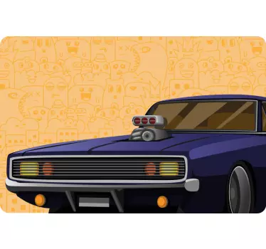 Cartoon Muscle Car laptop skin - TenStickers
