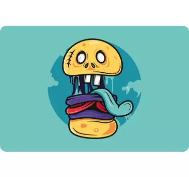 Zombie burger design laptop skin - TenStickers