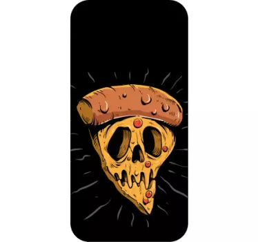 Skull Pizza Slice iPhone sticker - TenStickers