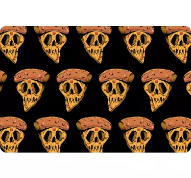 Skull Pizza Pattern laptop skin - TenStickers