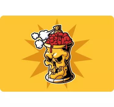 Graffiti skull spray can laptop sticker - TenStickers