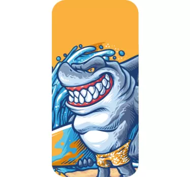 Iphone sticker smiling shark - TenStickers