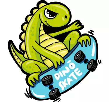 Swag skater T-Rex cartoon urban decal - TenStickers