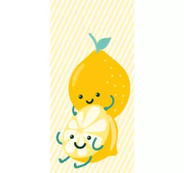 Cheerful Citrus Characters iPhone sticker - TenStickers