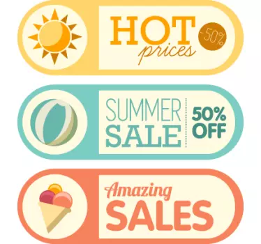 Summer Sale Window Sticker - TenStickers
