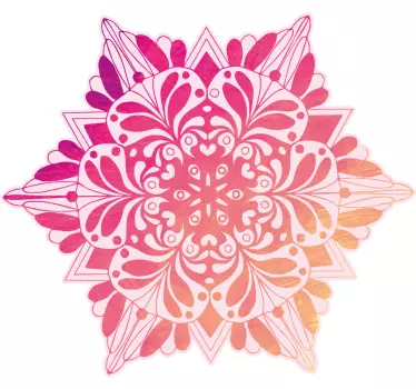 Complex botanical mandala flower wall sticker - TenStickers