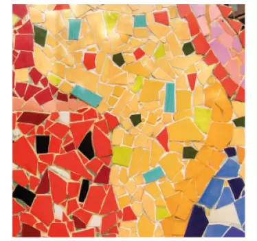 Colorful realistic mosaic wall border sticker - TenStickers