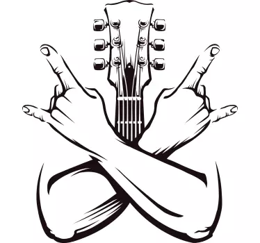 Rock Finger Sign heavy metal sticker - TenStickers