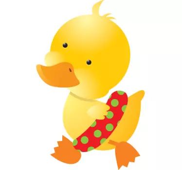 Yellow Plastic Duck Toilet Sticker - TenStickers