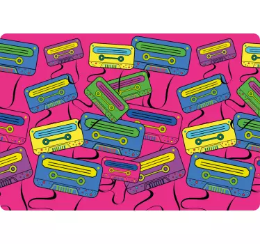 Retro kassettband laptop sticker - TenStickers