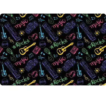 Colorful Music Symbols laptop skin - TenStickers