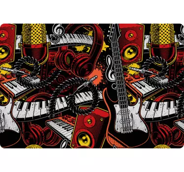 Vibrant Musical Components laptop skin - TenStickers