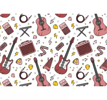 Guitar and Music Elements laptop skin - TenStickers
