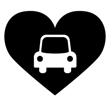Heart Car Sticker - TenStickers