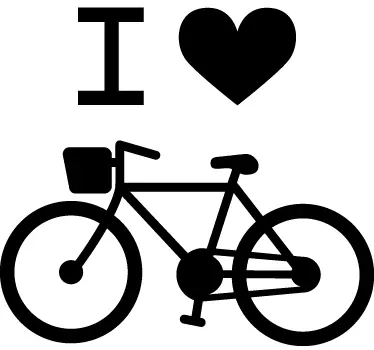 I Love Cycling Decal - TenStickers