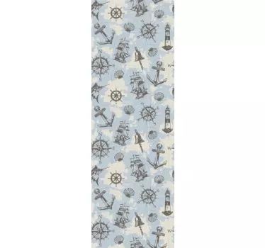 Nautical Pattern Motifs fridge sticker - TenStickers