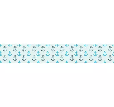 Anchor Pattern Steps stair riser sticker - TenStickers
