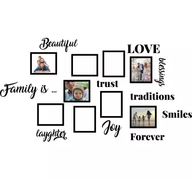 Family concepts canvas wall sticker frame - TenStickers