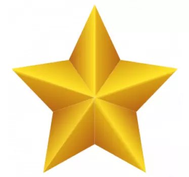 Golden Stars Design wall border sticker - TenStickers