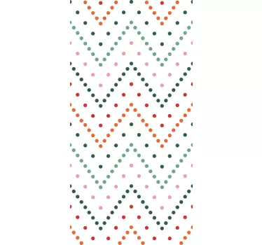 Zig zag lines multicolor dots fridge decals - TenStickers