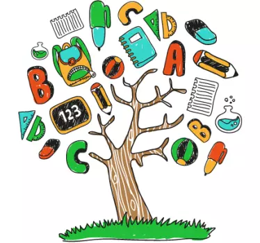 Educational Tree Wall Sticker for Schools - TenStickers