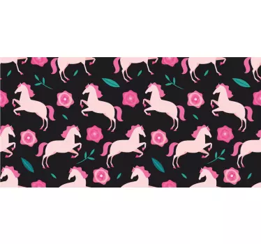 Pink jumping unicorns laptop skin - TenStickers