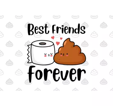 Friendship toilet paper laptop skin - TenStickers