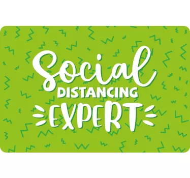 Social distancing expert laptop skin - TenStickers