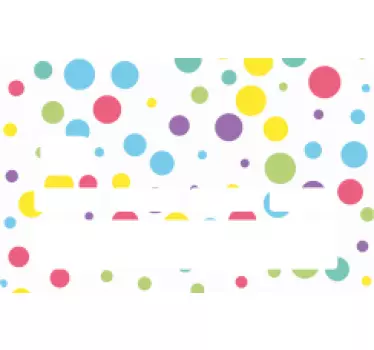 Colourful polka dot pattern bank card sticker - TenStickers