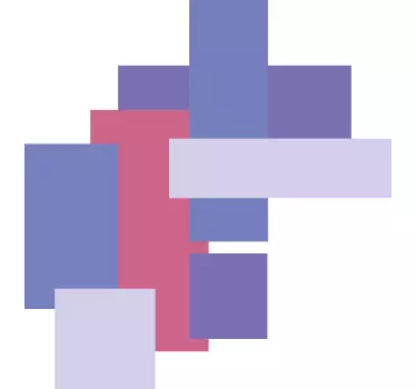 Abstract Geometric Composition laptop sticker - TenStickers
