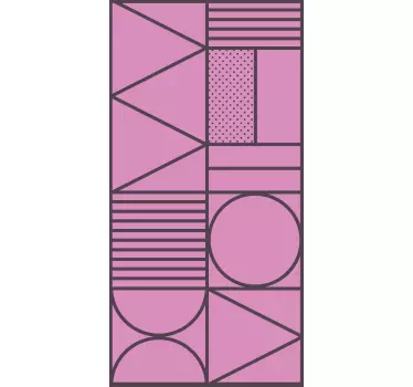 Geometric Pink Motif iPhone sticker - TenStickers