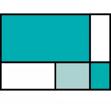 Green square color blocks laptop sticker - TenStickers