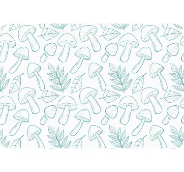 Mushroom Leaf Pattern laptop skin - TenStickers