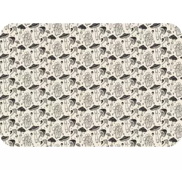 Whimsical Mushroom Pattern laptop skin - TenStickers
