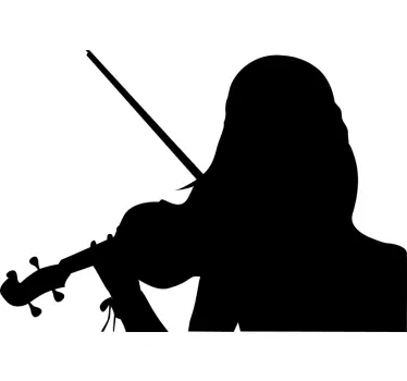Inspired violinist violin silhouette classical music wall sticker - TenStickers