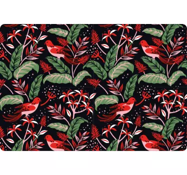 Stylish Floral Birds laptop skin - TenStickers