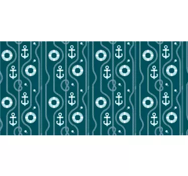 Stair riser sticker maritime anchor design - TenStickers