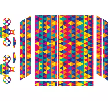 Colorful Triangle Pattern PS4 skin - TenStickers