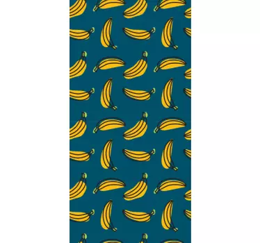 Banana Pattern iPhone sticker - TenStickers