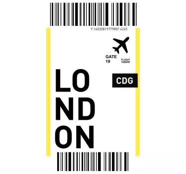 London ticket style iPhone sticker - TenStickers