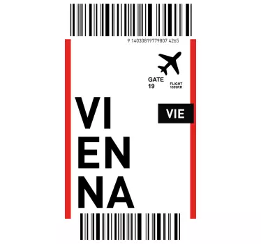 Iphone sticker vibrant boarding pass design - TenStickers