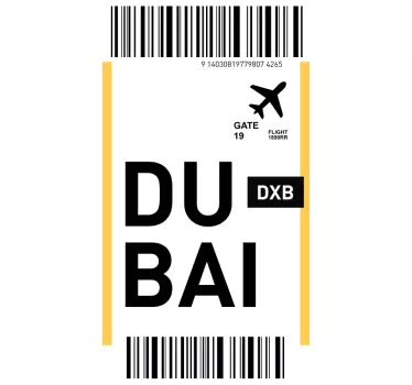 Dubai flight pass iPhone sticker - TenStickers