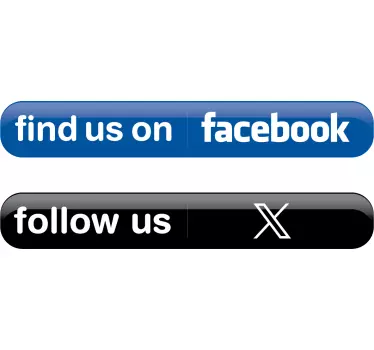 Twitter & Facebook Business Stickers - TenStickers