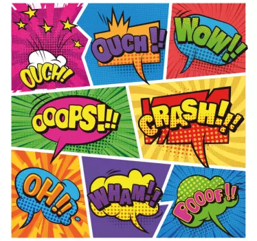 Comic Speech Bubbles laptop skin - TenStickers